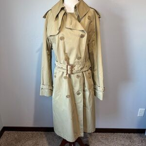 Vintage Four Climes Trench Coat Made in England | Classic Belted Beige Coat